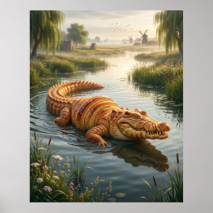 Croissant Krokodil Poster