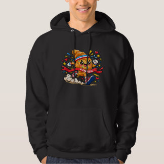 Croissant-Läufer-Cartoon-Finishline-Sprint Hoodie