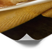 Croissant mit Marmelade auf dem Teller Poster (Ecke)