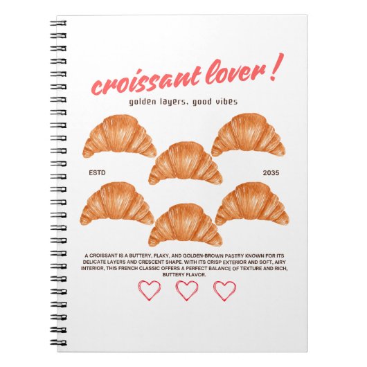 Croissant Notizblock (Vorderseite)