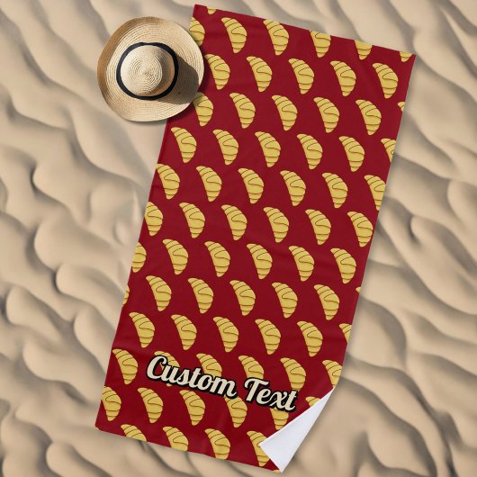 Croissant Pattern Beach Towel Strandtuch