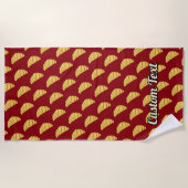 Croissant Pattern Beach Towel Strandtuch (Vorderseite)