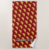 Croissant Pattern Beach Towel Strandtuch (Vorderseite)