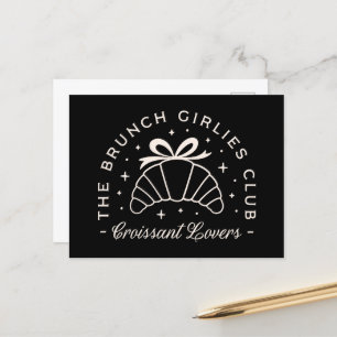 Croissant Plundergebäck Liebhaber von Brunch-Girls Postkarte