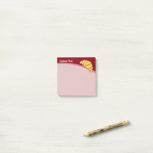 Croissant Post-it Klebezettel (Auf Schreibtisch)
