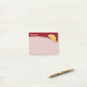 Croissant Post-it Klebezettel (Auf Schreibtisch)