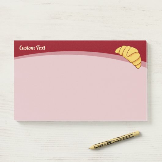 Croissant Post-it Klebezettel (Auf Schreibtisch)