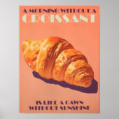 Croissant Print Download Food Print Bakery Art Bre Poster (Vorne)