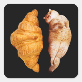 Croissant Quadratischer Aufkleber