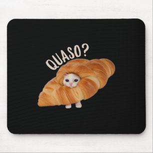 Croissant Quasocat Meme für Frauen Vintage Croissa Mousepad