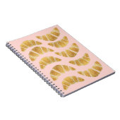 Croissant Rose Aquarell Notizblock (Rechte Seite)