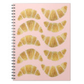 Croissant Rose Aquarell Notizblock (Vorderseite)