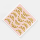 Croissant Rose Aquarell Serviette (Ecke)