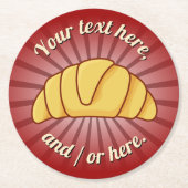 Croissant Round Paper Untersetzer (Vorderseite)