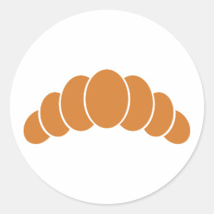 Croissant Runder Aufkleber