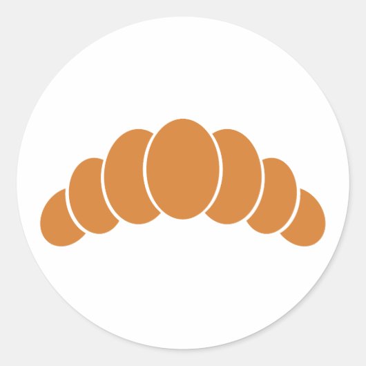 Croissant Runder Aufkleber (Vorderseite)