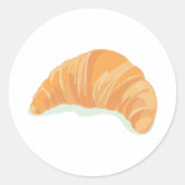 Croissant Runder Aufkleber (Vorderseite)