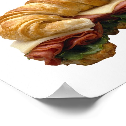 Croissant Sandwich Poster (Ecke)