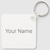 Croissant Snack Vintag France Retro Frühstück Schlüsselanhänger (Rückseite)