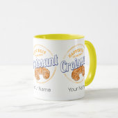 Croissant Snack Vintag France Retro Frühstück Tasse (VorderseiteRechts)