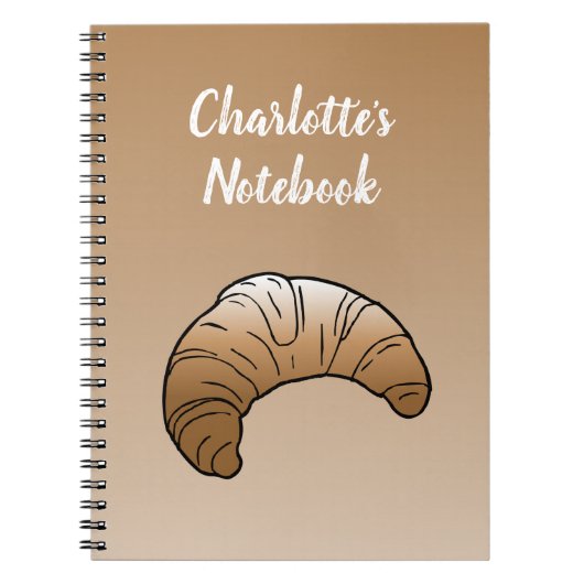 Croissant Spiral Foto Notebook Notizblock (Vorderseite)