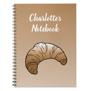 Croissant Spiralfoto Notizbuch Notizblock