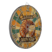 Croissant Time Vintage Kitchen Dartscheibe (Vorderseite Links)