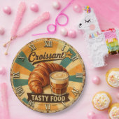 Croissant Time Vintage Kitchen Pappteller (Party)
