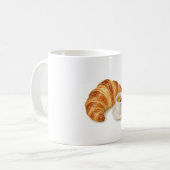 Croissant und Espresso Kaffeetasse (Vorderseite Links)