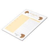 Croissant Weekly Meal Grocery List Planner Notizblock (angewinkelt)