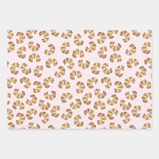 Croissant Wrapping Paper Geschenkpapier Set (Vorderseite 2)