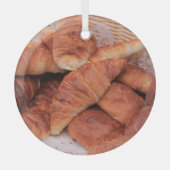 Croissants Christmas Ornament Aus Glas (Vorderseite)