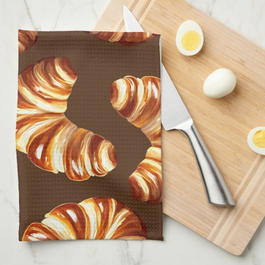 Croissants Geschirrtuch (Viertel Falte)