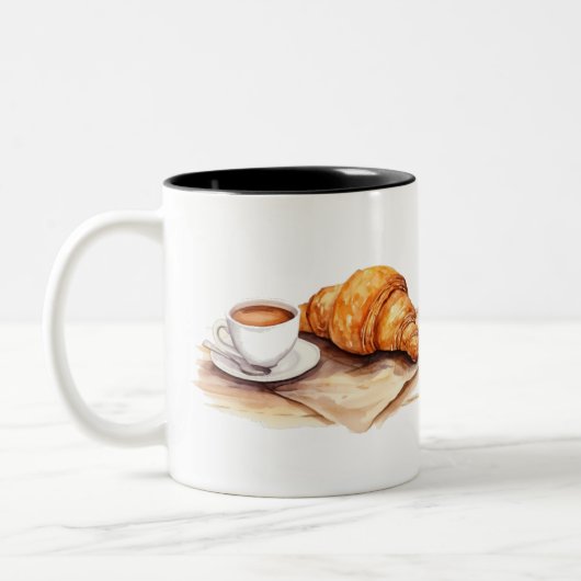 Croissants Kaffeetasse (Links)