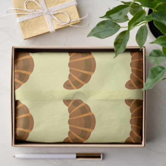 Croissants Liebe Hellgelb Frankreich Französisch K Seidenpapier (Geschenk)