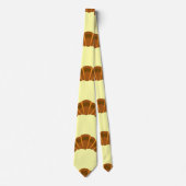 Croissants Lovers Light Yellow France Französisch Krawatte (Vorderseite)