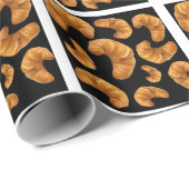 Croissants Muster Geschenkpapier (Rolleneckpunkt)