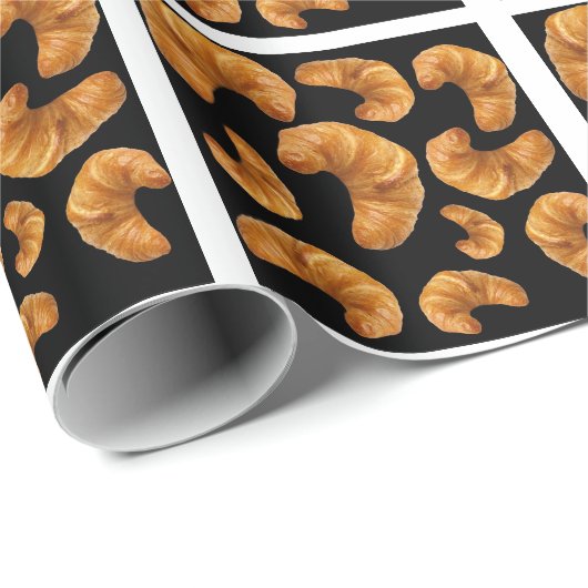 Croissants Muster Geschenkpapier (Rolleneckpunkt)
