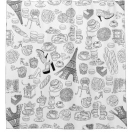 Croissants paris franz. Modedoodle Duschvorhang