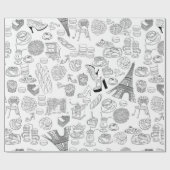 Croissants paris franz. Modedoodle Geschenkpapier (Flach)
