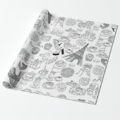 Croissants paris franz. Modedoodle Geschenkpapier (Ungerollt)