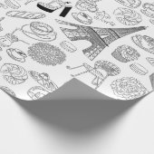 Croissants paris franz. Modedoodle Geschenkpapier (Ecke)