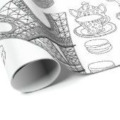 Croissants paris franz. Modedoodle Geschenkpapier (Rolleneckpunkt)