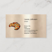 Croissants Zuhause Bäckerei Rustikal Vintag Visitenkarte (Rückseite)