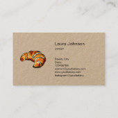 Croissants Zuhause Bäckerei Rustikal Vintag Visitenkarte (Rückseite)