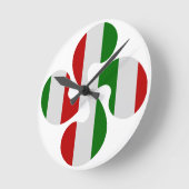 Croix Basque Multicouleurs Runde Wanduhr (Winkel)