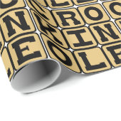 Crokinole, Brettspiel Geschenkpapier (Rolleneckpunkt)