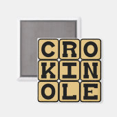 Crokinole, Brettspiel Magnet (Vorderseite/Rückseite)