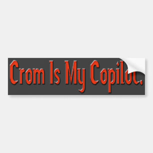 Crom ist mein Copilot Autoaufkleber