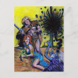 Crom und das Hexenmeisterwerk von Sharrador Postkarte